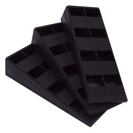 SKIR'CO (Pack of 4) Black Plastic Ridging Wedges 120x44x25mm Leveling Spacer Wedges Interlocking Wedges