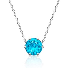 ALEXCRAFT Women's Necklace 925 Silver with Cubic Zirconia Silver Chain Women Men Gifts for Women Girlfriend Mum Girls, Silver-plated brass, Cubic Zirconia