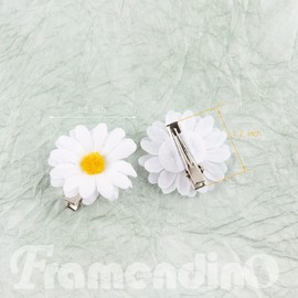 Framendino, 24 Pack Daisy Flower Clips Hair Pins for Wedding Hair Accessories