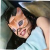 Baluue 2Pcs Animal Cartoon Sleep Mask Realistic Cat Design Light