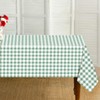 Buxiuer 3 Pcs Sage Green Gingham Tablecloth Green Checkered Plaid