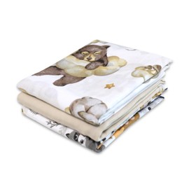 Baby Safe Muslin Cloths for Baby 80x70 cm 100% Organic Cotton Muslin Burp Cloths for Sensitive Skin & Ultra Soft, Breathable & Absorbent|Pattern 1