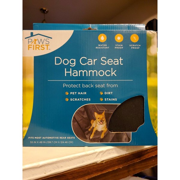 Paws First WATER RESISTANT DOG CAR SEAT HAMMOCK PAWS FIRST