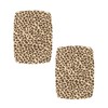 Luarisgur Bar Stool Rectangle Seat Covers Brown Leopard Print Bar