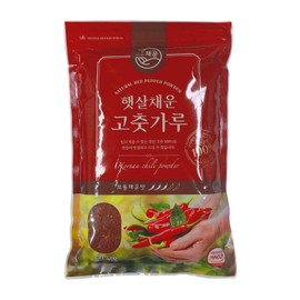 HELLO KFOOD Korean Premium Red Chili Pepper Flakes 1.1Lb 500g - Medium Spicy Coarse Gochugaru for Kimchi, Seasoning 100% 한국산 보통 매운맛 고춧가루, 굵은 입자