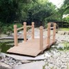 Garden Bridge,Wooden Arch with Safety Side Rails,Footbridge Decorative Backyard Bridge,Outdoor