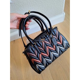 Coach NWT COACH F37872 Mini Sage Carryall With Chevron Quilting Multi/Black $445