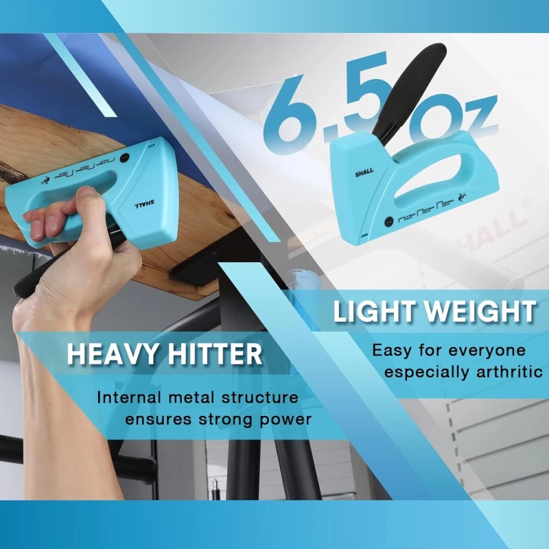 SHALL Light Duty Staple Gun Kit – JT21 Staples (¼,