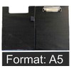 D. Rect 009565 Clipboard Folder A5 Plastic Black