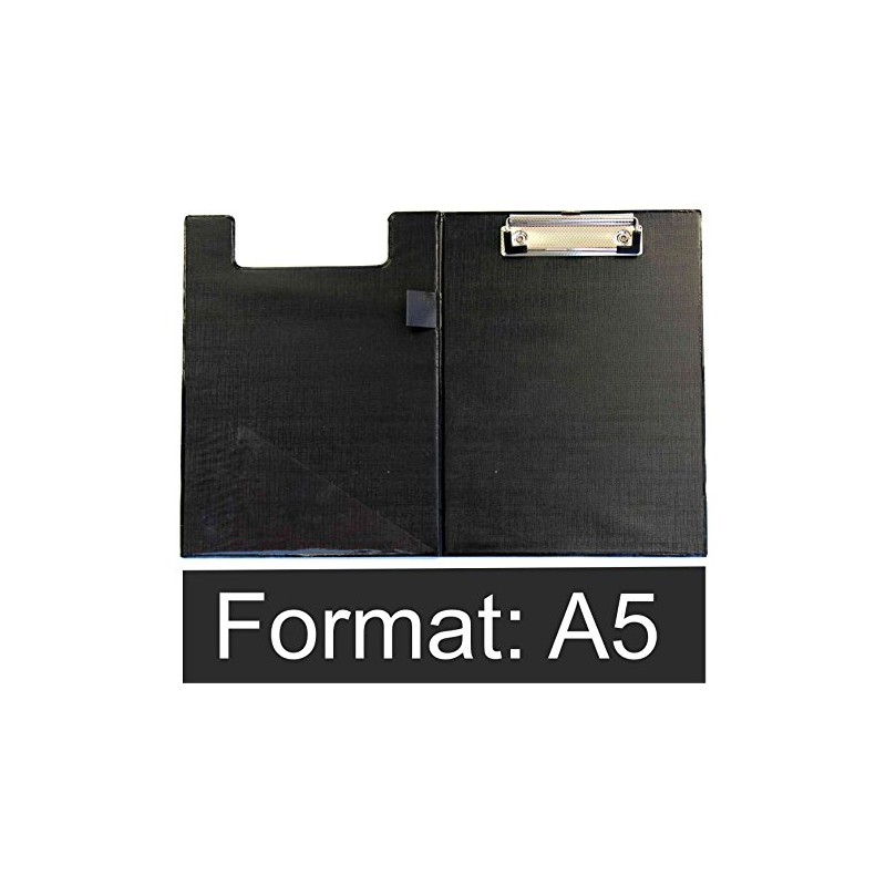 D. Rect 009565 Clipboard Folder A5 Plastic Black