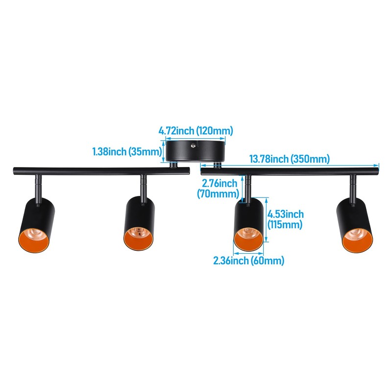 LEONLITE 36W 5CCT LED Track Lighting Fixtures Ceiling Dimmable, 4