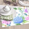 Dish Drying Mat Spring Hummingbird Flower Hydrangea for Kitchen Counter