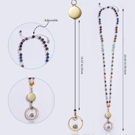LEGENTLISUR Beaded Teacher Lanyard with ID Holder Cute Retractable Lanyards for ID Badges and Keys for Women Cruise Ship Cards Nurse Office Employees (Mixed Color)