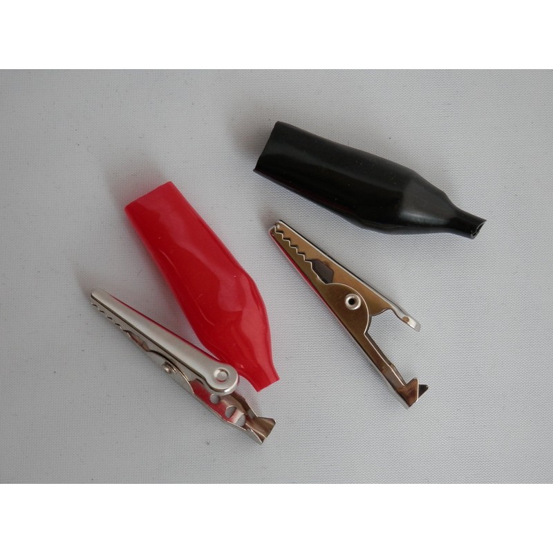 Minomushi Alligator Alligator Clip, For Wiring, Small, Red, Black, 50