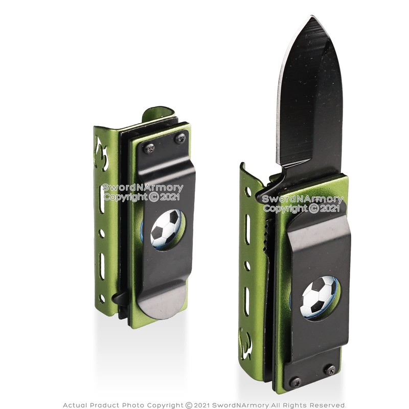 Munetoshi Ball 1.75” Blade Pocket Knife Lighter Holder Green