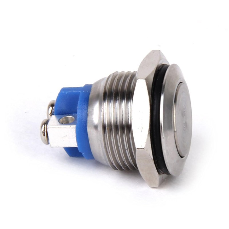 Healeved Stainless Steel Momentary Push Button 16mm Metal Self Reset
