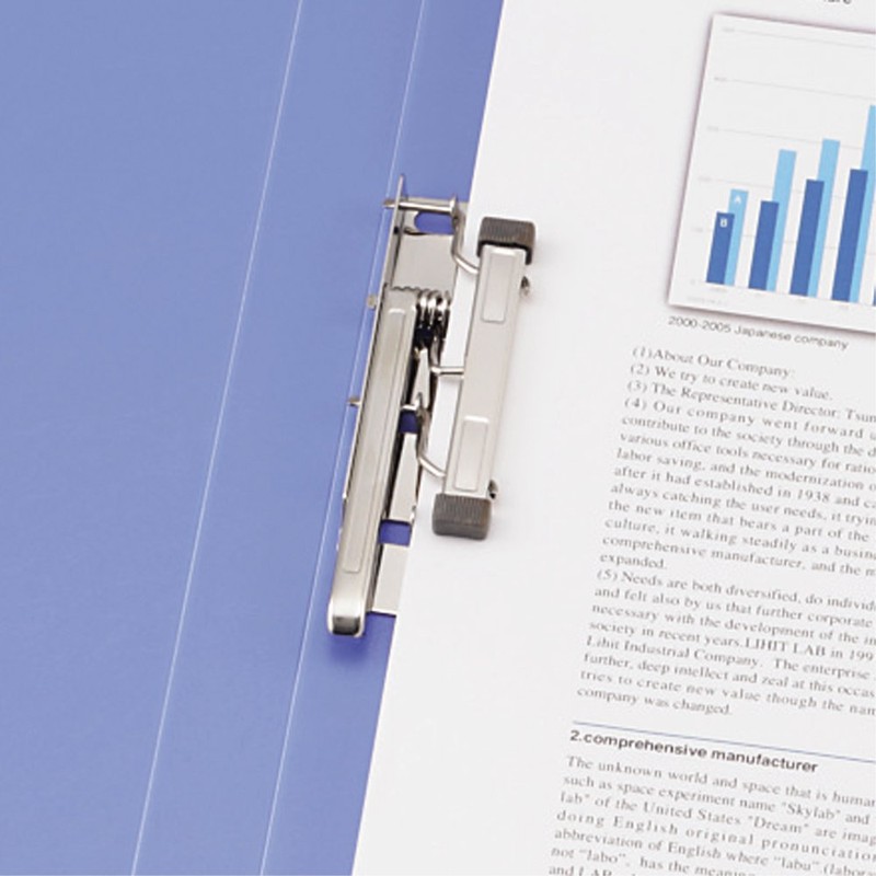 リヒトラブ バインダー パンチレスファイル A4 グレー F367-12