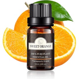 Poven Sweet Orange Essential Oil, Natural Aroma Oil, 0.3 fl oz (10 ml)