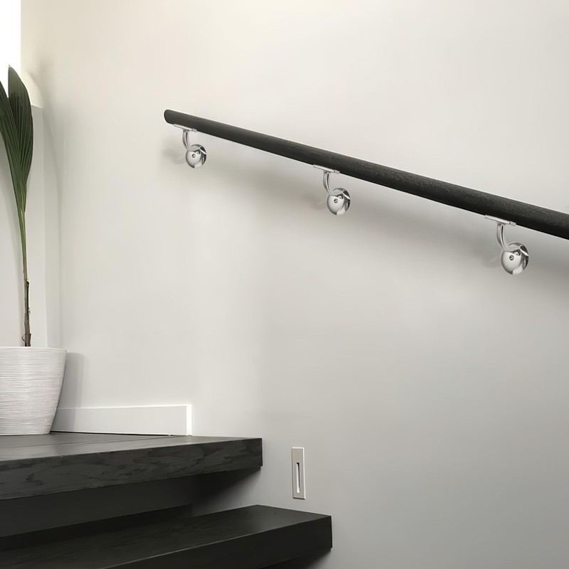 khtumeware 4 Pack Brushed Satin Nickel Hand Rail Bracket Heavy