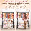ZHKINGGS Kids Clothing Rack with 2-Layer Storage Shelf and 2