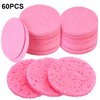 60 Count Facial Sponges Compressed Face Sponge Natural Cleaning Sponge