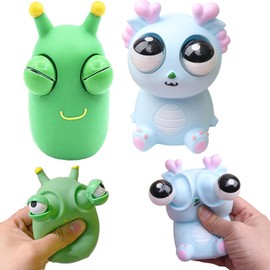 ZHEYU Paquete de 2 Divertidos Juguetes para apretar guiñando Panda/ Insecto Vegetal Juguetes antiestrés, Juguetes para niños, Juguetes antiestrés y ansiolíticos para Adultos