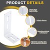 uxcell 2Pcs Adjustable L-Shape Corner Brace, 60 x 120 x
