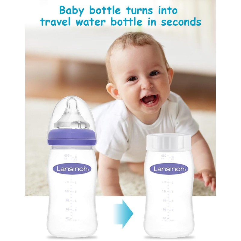 Baby Bottle Caps Compatible with Lansinoh Bottles, Travel and Storage