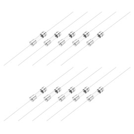 sourcing map 5A 250V Glass Fuse 5x20mm Time Delay Fuse with Lead Wire UL Listed Slow Blow Fuse for Home Appliances(Pack of 10)