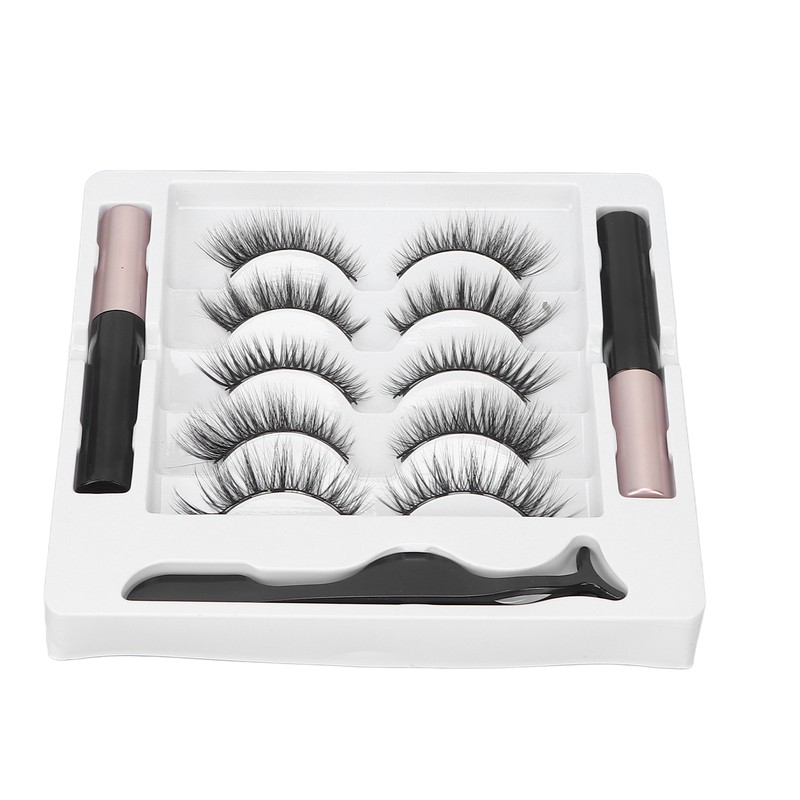 5 Pairs Magnetic Eyeliner Eyelash Kit Easy to Apply Natural