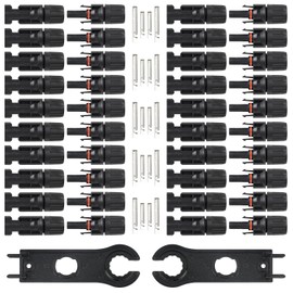 DYVIAHOME MC4 Solar Connectors Kit - Solar Panel Cable Connectors IP67 Waterproof Male/Female Solar Connector Set for Solar Power Systems 20Pairs with 2 Spanners
