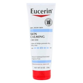 Eucerin Creme Skin Calming 8 Ounce Tube (Fragrance-Free) (236ml) (Pack of 6)