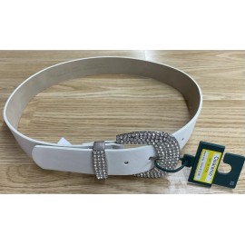 Wild Fable Women's Rhinestone Buckle Belt - Wild Fable White XS