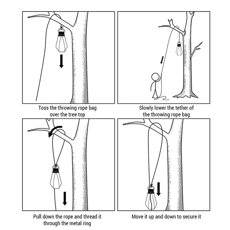 Multi Purpose Throw Weight Bag Throwing Rope Sandbag Climbing Rope