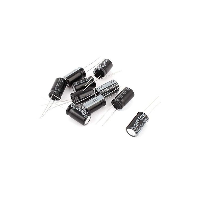 FymuSing (Pack of 12 Pieces) 1000uf 25V Capacitor, Aluminum Electrolytic