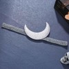 GORTIN Moon Headband Crescent Moon Headpiece Silver Sequins Head Chain