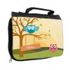 Wash bag with name Melissa and owl motif with tree