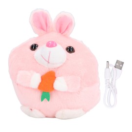 Jumping Plush Toys Adorable Animals Squeaky Jumping Toys Multifunctional Interactive Baby Voice Toys for Infants Toddlers Roseate Bunny