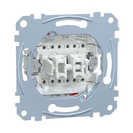 Merten MEG3126-0000 Double two-way switch insert 1 pole, 10 AX, AC 250 V, plug-in terminals