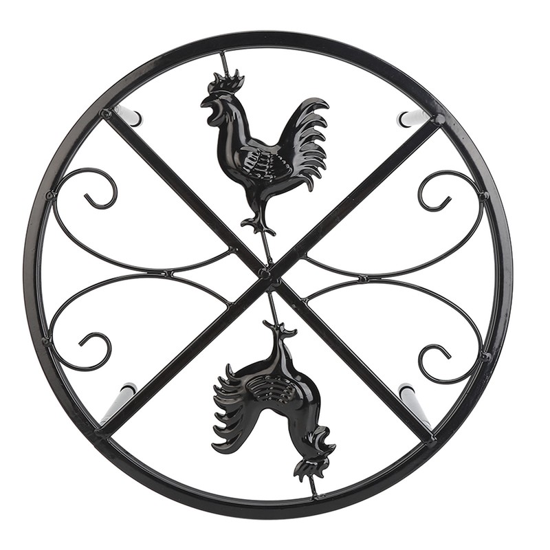 Chicken Feeder Metal Stand Indoor Outdoor Iron Flower Pot Holder