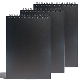 Spiral Steno Pads, Lined Steno Notepads, 3Pack Thick Paper 6” x 8.2” Pads, 60 Sheets Steno Books