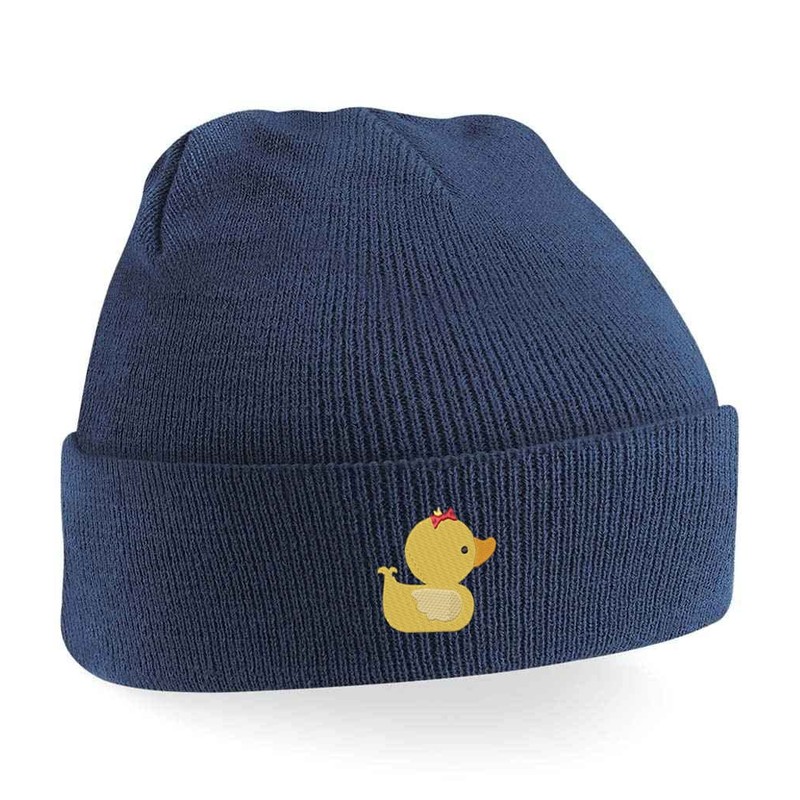 Adults Duck Beanie Hat (Black)