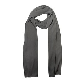 WESTEND CHOICE Crepe Chiffon Scarf Ladies Neck Wrap Women Scarves Crinkle Chiffon Scarf Stole Shawl women's scarves & wraps 150x47 cm (Grey)