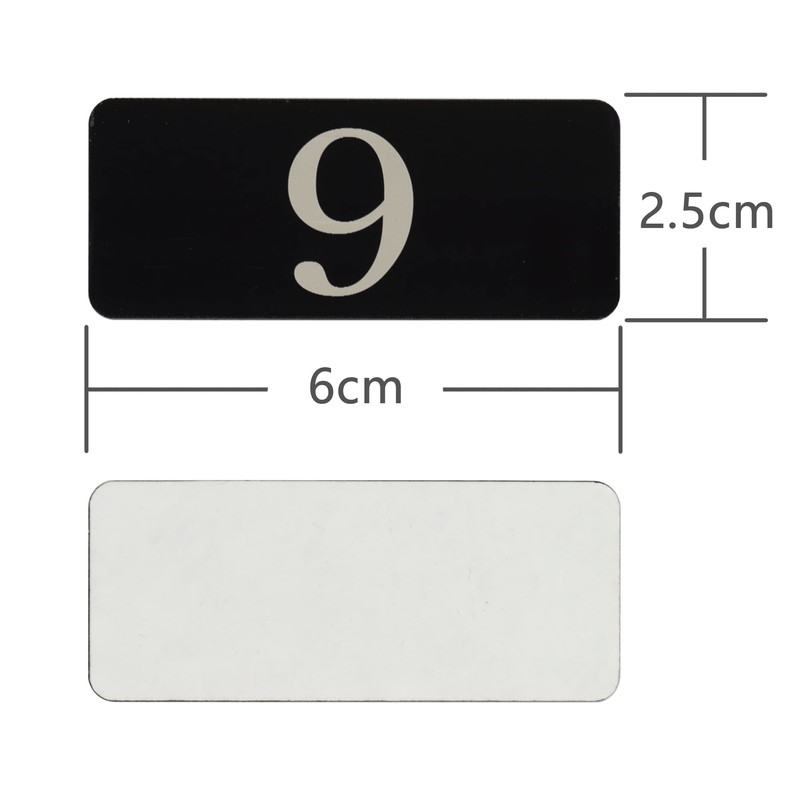 Rectangle Lockers Plastic Numbered Room Number Table Number Sticker (1-10,