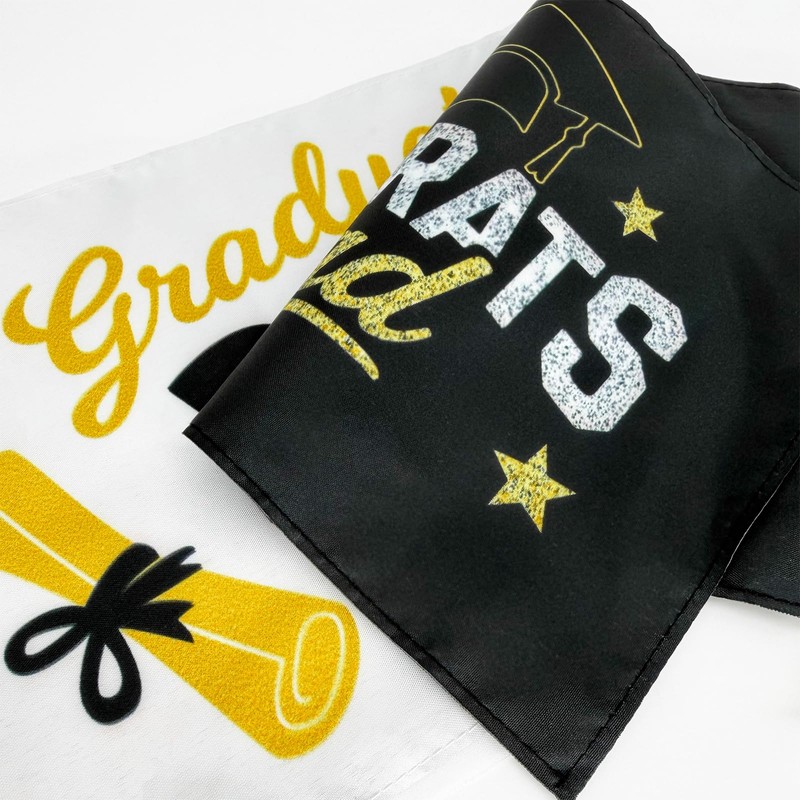 2PCS Graduation Car Flag Decorations - Class of 2026 Congrats