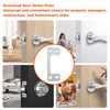 Oversized Deadbolt Strike Plate 1.125" x 2.75" - Adjustable Strike