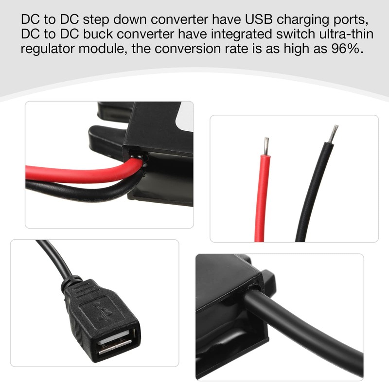 Weewooday 12v to 5v Dc Converter Buck Module USB Output