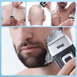 DSP® Bald Head Shaver for Men Bald Shaver for Men Waterproof Razor for Shaving Electric Cordless Rechargeable Black