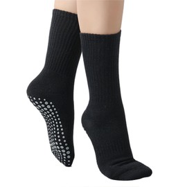 Dress Cici Grip Socks for Women, Non Slip Yoga Pilates Slipper Socks, Quarter Anklet Barre Sock (5 Pairs: Black+Green+Ginger Yellow+Cameo Brown+White)