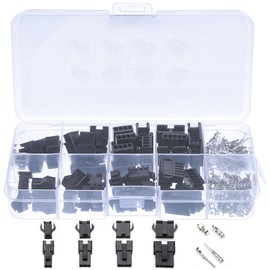 JST-SM Connectors, Wire Connectors, 200 Pieces, Housing Connectors, Small Connectors, Male/Female 0.1 inch (2.54 mm) Pitch Terminals, Crimp Terminals, Adapter Kit, Wire Work Terminals, Electronics